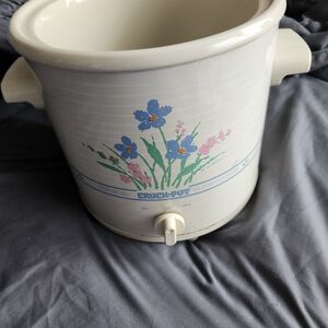 Vintage Rival Crock Pot Slow Cooker 3.5qt 3100P  Rare Floral 1989